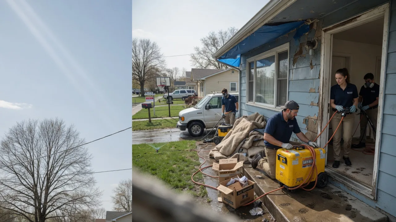 Basement Flood Cleanup in Caldwell, KS near me
